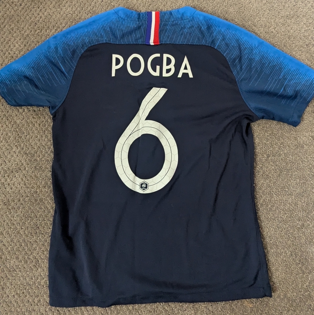 Men's small Nike Paul Pogba France Soccer Jersey